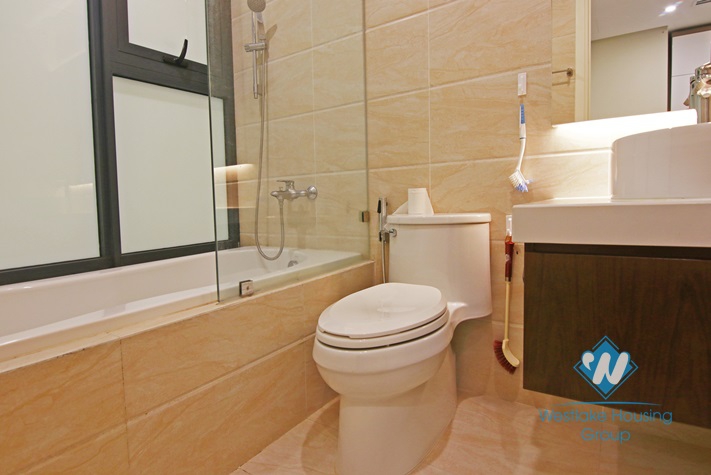 Bright and Fully Furnished Two Bedrooms Apartment for Rent in Trung Kinh st, Cau Giay district, Hanoi