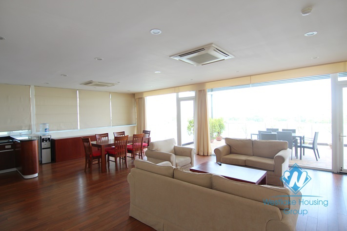 Beautiful apartment with big  balcony for rent in Tay Ho area 