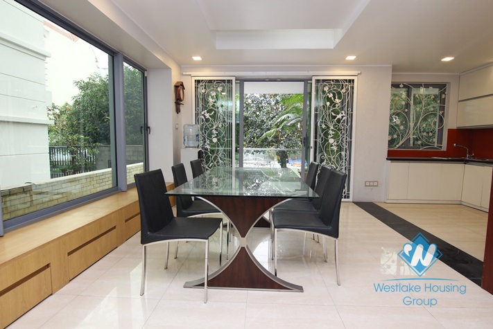 5 storey modern Tay Ho villa for rent with a car garage and elevator