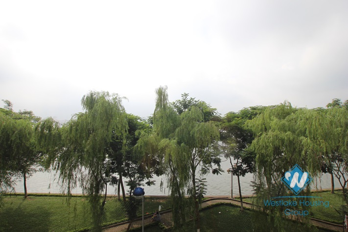 Lake view apartment with nice design for rent in Tay Ho area, Ha Noi