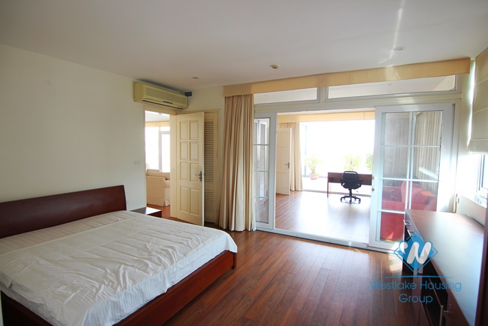 Beautiful apartment with big  balcony for rent in Tay Ho area 