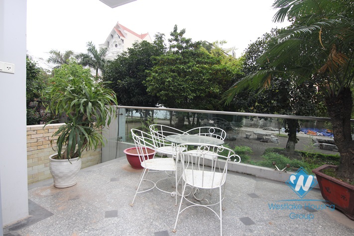 5 storey modern Tay Ho villa for rent with a car garage and elevator