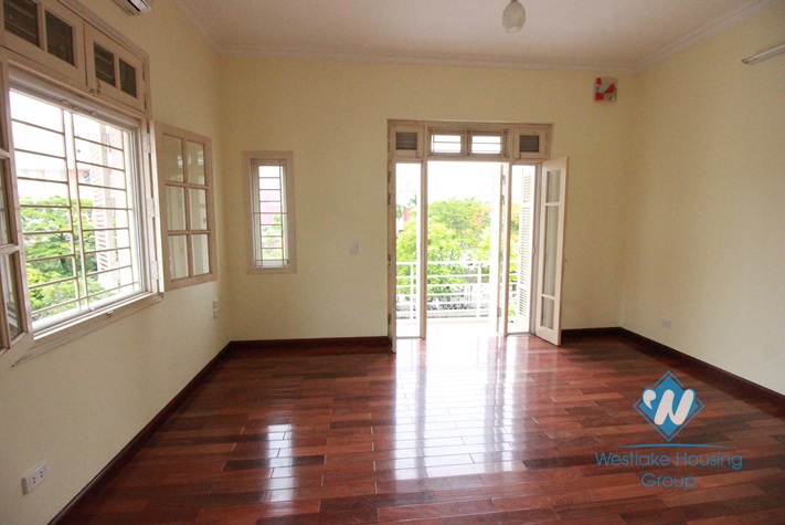Wood floor house with a lot of light and 4 bedrooms for rent in Peach garden - Westlake, Tay Ho, Hanoi, Vietnam