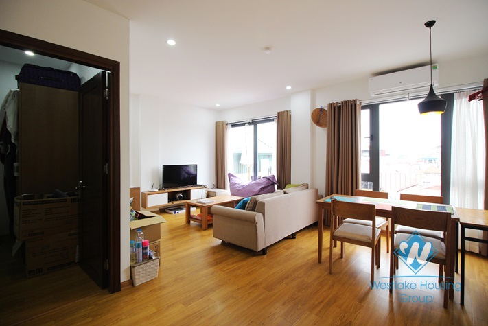 Modern apartment with a huge balcony for rent in Nghi Tam area, Tay Ho district 