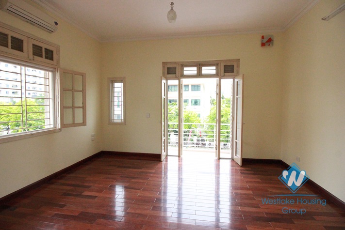 Wood floor house with a lot of light and 4 bedrooms for rent in Peach garden - Westlake, Tay Ho, Hanoi, Vietnam