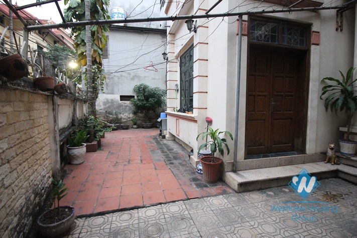 Inexpensive large house with garden and rooftop terrace for rent in Tay Ho, Hanoi