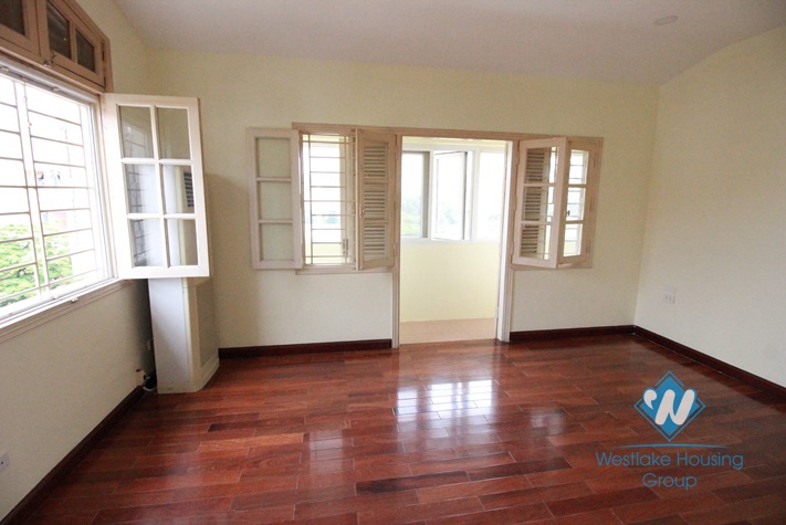 Wood floor house with a lot of light and 4 bedrooms for rent in Peach garden - Westlake, Tay Ho, Hanoi, Vietnam