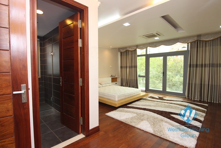 5 storey modern Tay Ho villa for rent with a car garage and elevator