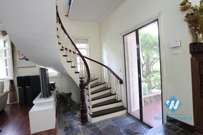 Beautiful house with big garden and swimming pool for lease in An Duong Vuong St, Tay Ho District, Ha Noi