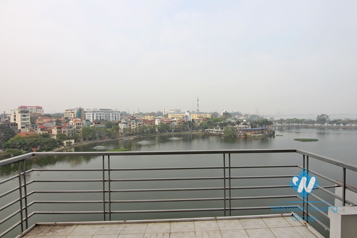 Lakeview balcony apartment for rent in Truc Bach, Ba Dinh