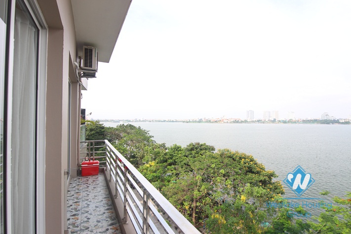Lake view minimalist studio apartment for rent in Tay Ho