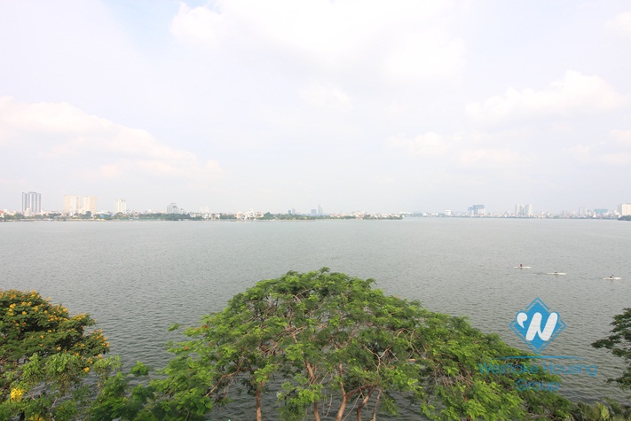 Lake view minimalist studio apartment for rent in Tay Ho