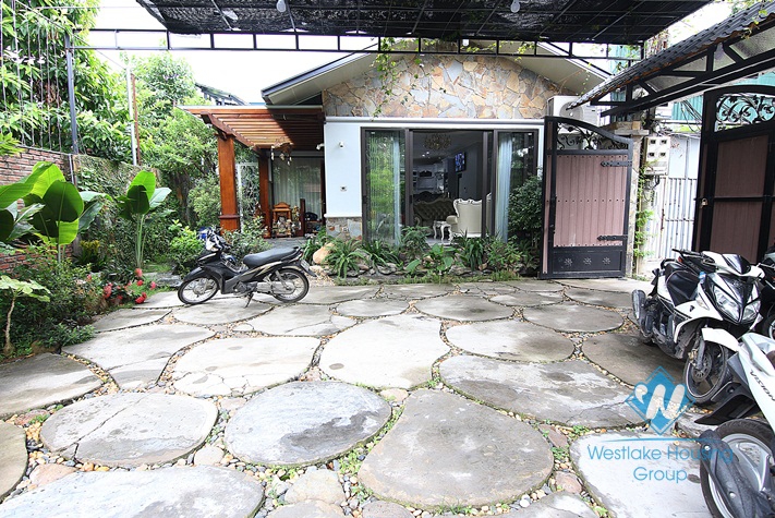Gorgeous swimming pool garden villa for rent in Tay Ho