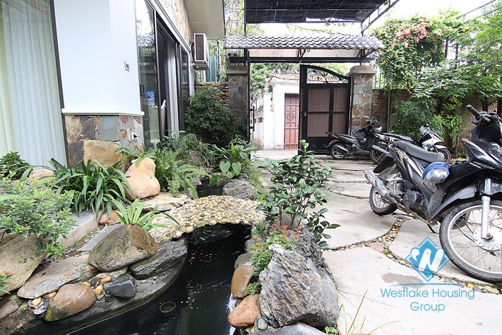 Gorgeous swimming pool garden villa for rent in Tay Ho