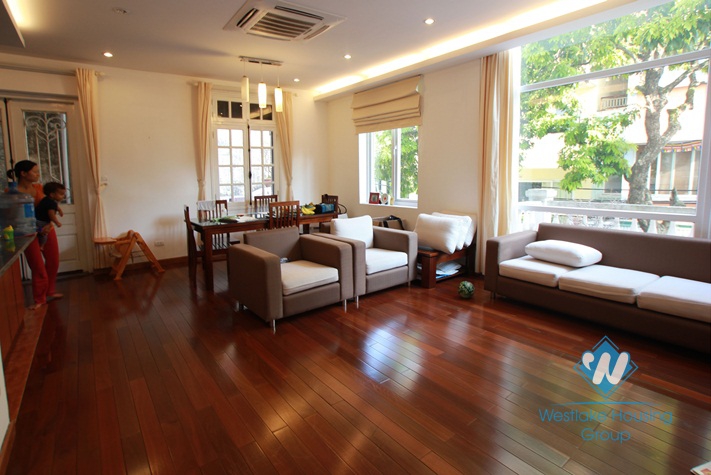 Apartment with a large terrace for rent in Xuan Dieu alley, Tay Ho