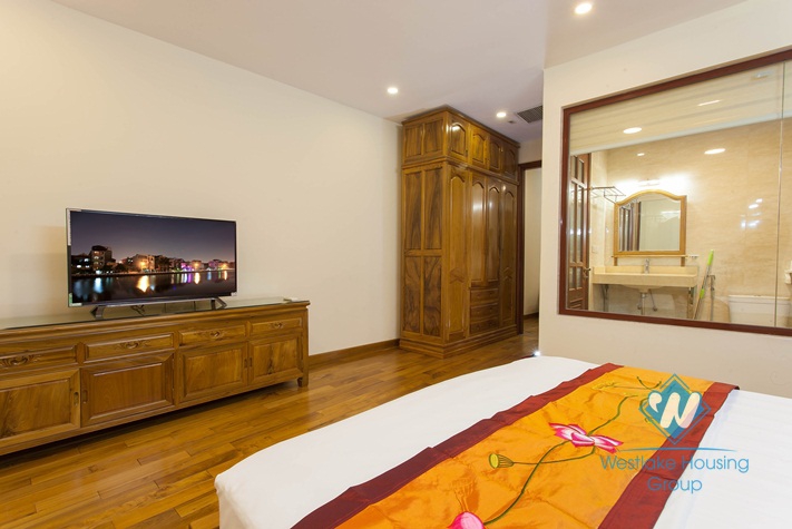 New serviced apartment with 2 big bedrooms for rent on Thuy Khue, Tay Ho