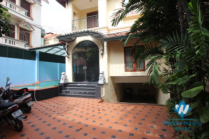 Furnished house with swimming pool available for rent  in Tay Ho district, Hanoi