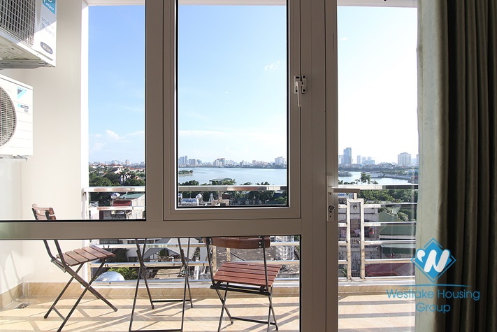 New one bedroom apartment with lake view for rent in Tay Ho area 