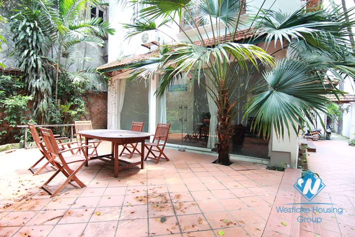 Garden house with extreme space and light for rent in Tay Ho, Ha Noi.