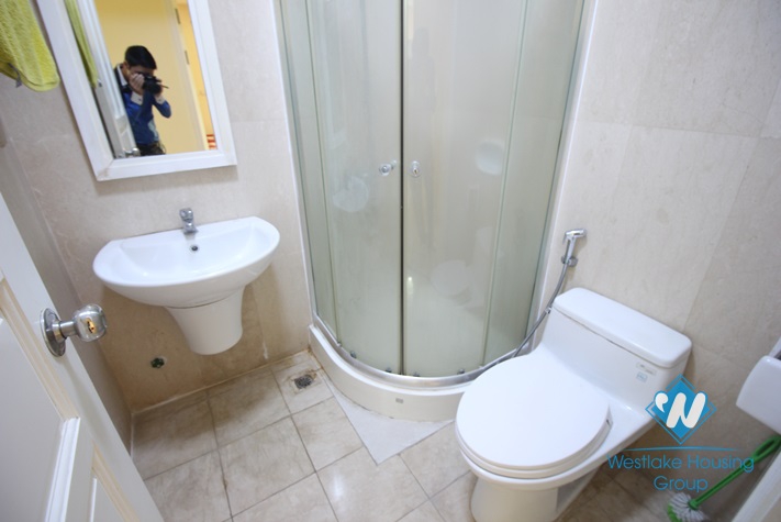 Modern apartment with outdoor balcony for rent in P tower, Ciputra, Tay Ho 