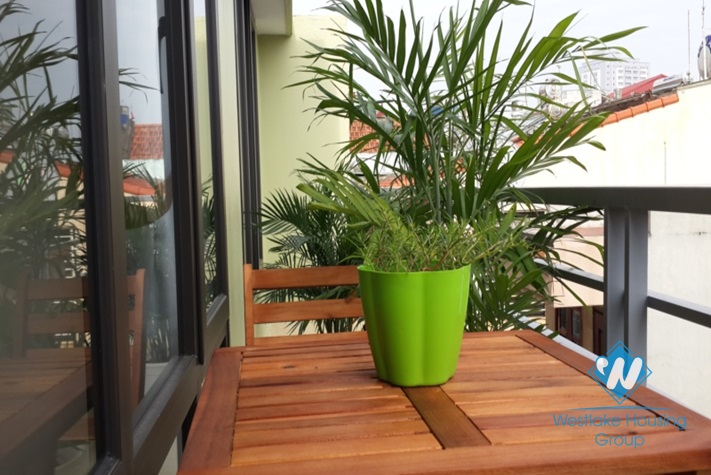 Separate 01 bedroom apartment for rent in Hoang Quoc Viet St, Cau Giay District, Hanoi.