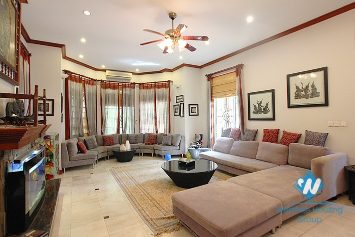 Stunning villa with large yard and garden in To Ngoc Van st, Tay Ho, Ha Noi