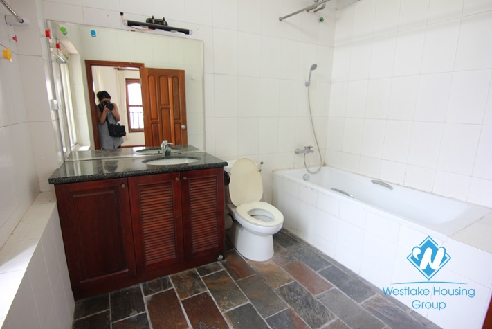 Garden house with extreme space and light for rent in Tay Ho, Ha Noi.