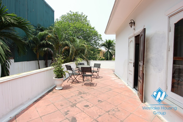 Garden house with extreme space and light for rent in Tay Ho, Ha Noi.