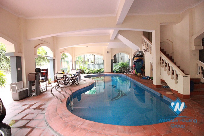 A nice house with swimming pool for rent in Tay Ho area.
