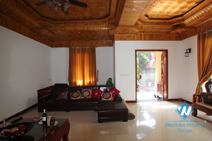 Furnished house with swimming pool available for rent  in Tay Ho district, Hanoi
