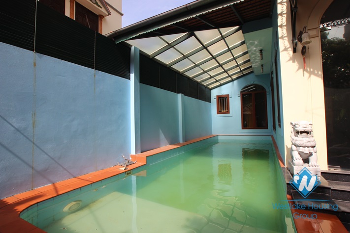 Furnished house with swimming pool available for rent  in Tay Ho district, Hanoi