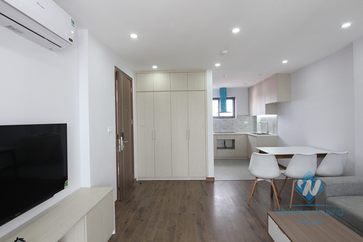 Good studio apartment with large balcony for rent in Tay Ho.