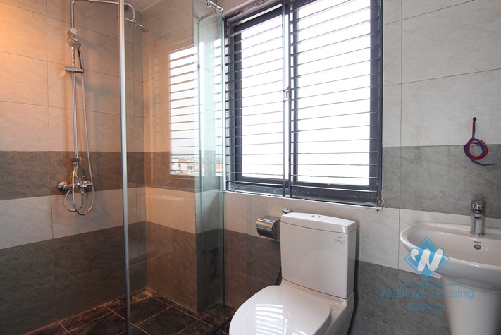 Big terace with Water Park view apartment for rent in Tay Ho, Hanoi.