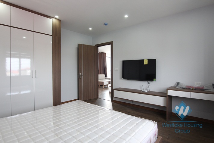 Big terace with Water Park view apartment for rent in Tay Ho, Hanoi.