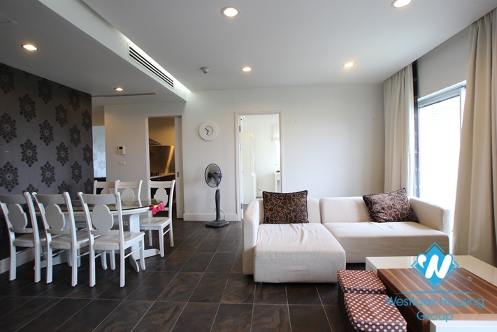 Apartment with simple furniture available for rent in Golden Westlake, Tay Ho, Hanoi.