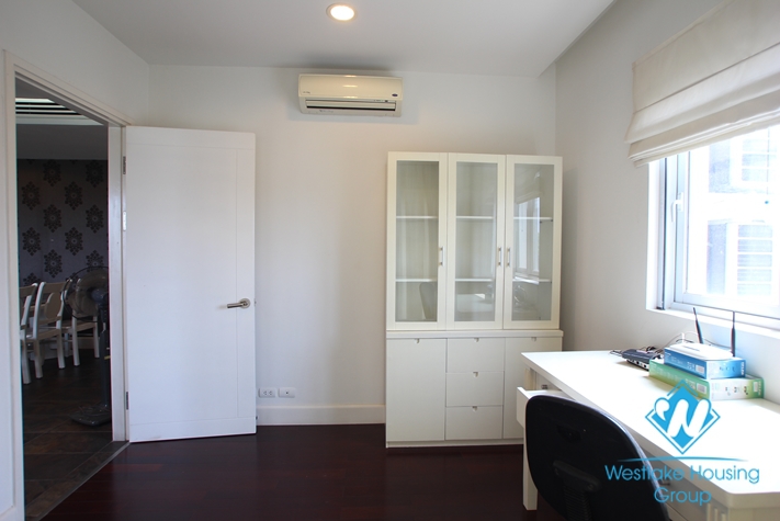 Apartment with simple furniture available for rent in Golden Westlake, Tay Ho, Hanoi.