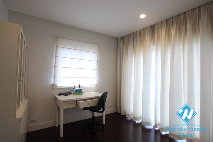 Apartment with simple furniture available for rent in Golden Westlake, Tay Ho, Hanoi.