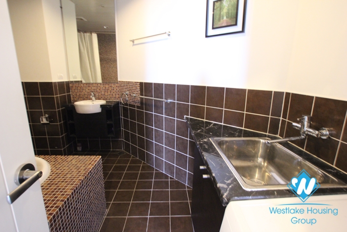 Apartment with simple furniture available for rent in Golden Westlake, Tay Ho, Hanoi.