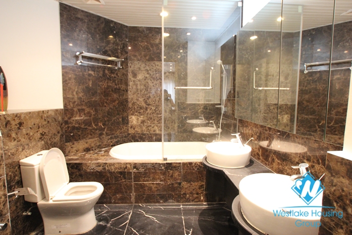 Apartment with simple furniture available for rent in Golden Westlake, Tay Ho, Hanoi.