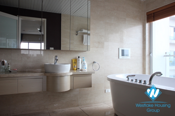 High quality, lake view 03 bedroom apartment for rent in Golden Westlake, Tay Ho, Hanoi