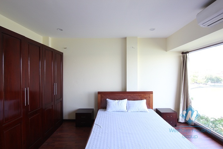 Lake view 02 bedrooms apartment for rent in Tay Ho, Hanoi.