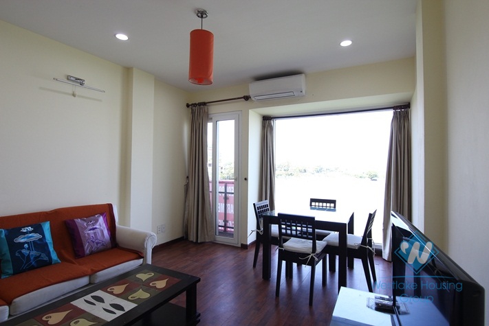 Lake view 02 bedrooms apartment for rent in Tay Ho, Hanoi.