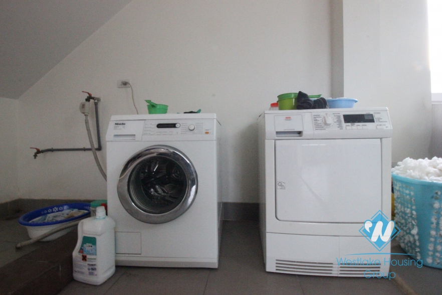 A beautiful villa for rent in Tay Ho good space and modern furnishing