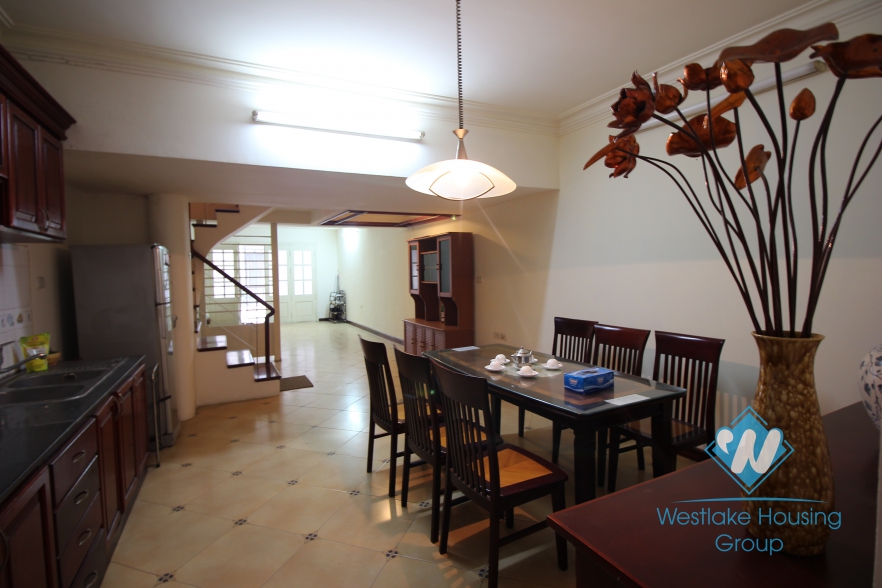 Nice house with 4 bedrooms and car parking space for rent in Ba Dinh