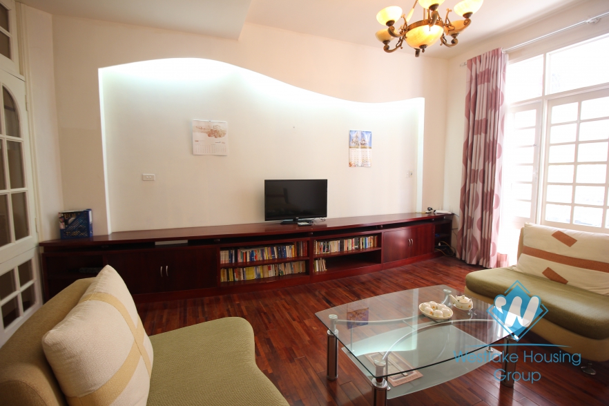 Nice house with 4 bedrooms and car parking space for rent in Ba Dinh