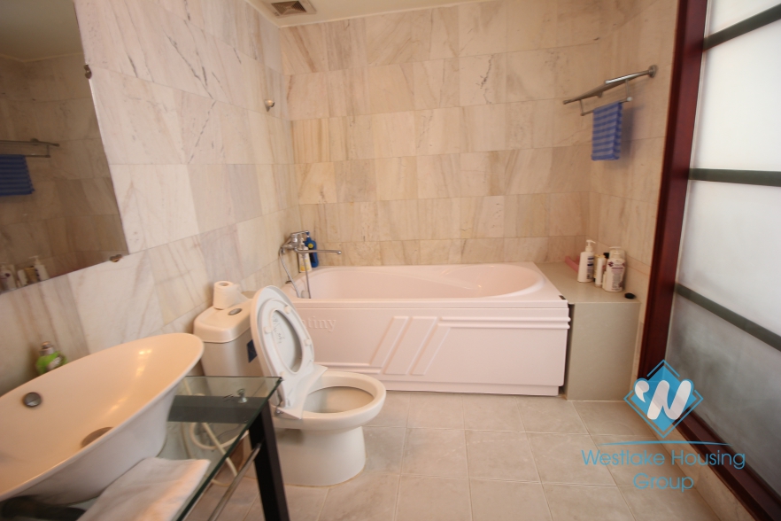 Nice house with 4 bedrooms and car parking space for rent in Ba Dinh