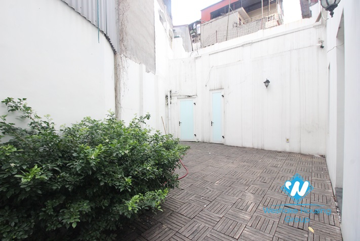 White house with garden for rent in Hoan Kiem District, Ha Noi