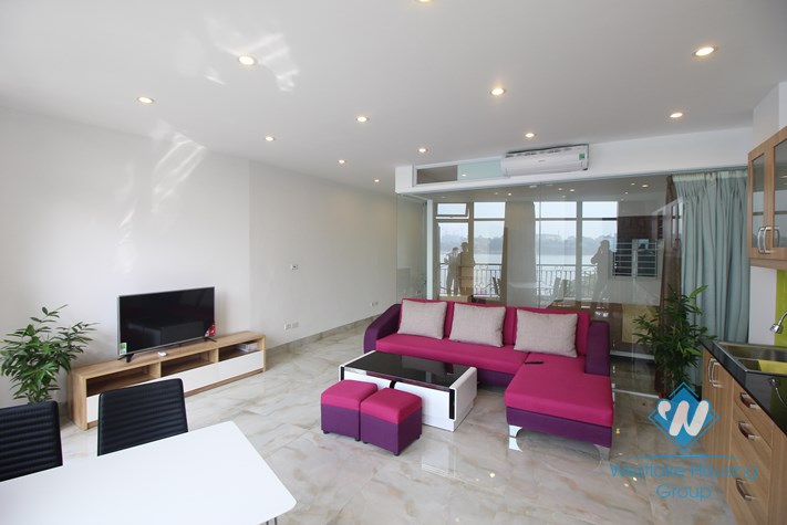 Gorgeous apartment with amazing lake view for rent in Truc Bach, Ba Dinh, Hanoi 