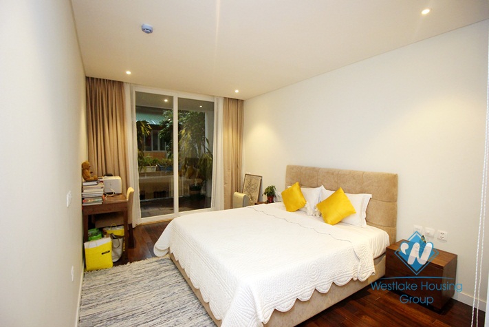 Lakeside executive apartment with large terrace for rent in Tay Ho, Hanoi