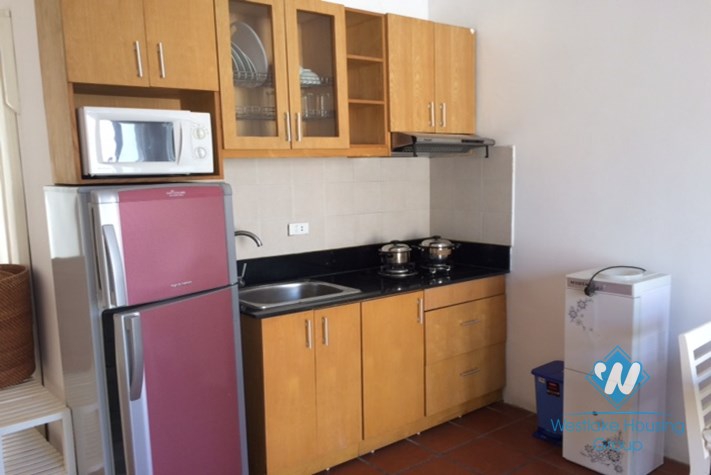 Balcony apartment with one bedroom for rent in Linh lang st, Ba Dinh district 